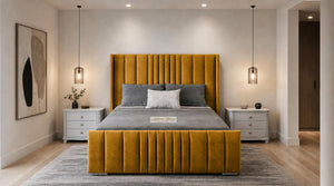 Plush Velvet Mustard Gold