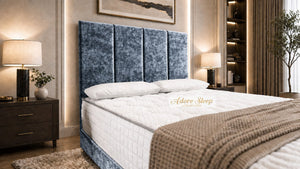 Crushed Velvet Denim Blue