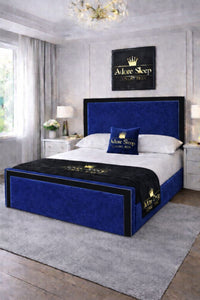 Plush Velvet Sapphire - Imperial Regent Luxury Upholstered Bed Frame