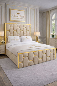 Naples Cream - Versailles Royale Luxe Upholstered Bed Frame