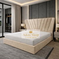 Naples Sand - Aurelia Fancrest Luxury Upholstered Bed