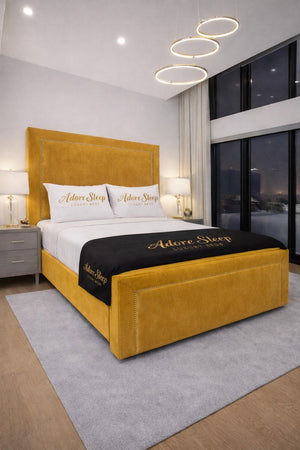Plush Velvet Mustard Gold