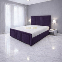 Naples Purple - Riviera Maison Luxury Panelled Upholstered Bed Frame